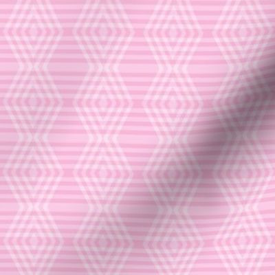 JP13 - Small - Buffalo Plaid Diamonds on Stripes in Pink Fantasy