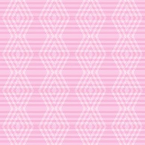 JP13 - Small - Buffalo Plaid Diamonds on Stripes in Pink Fantasy