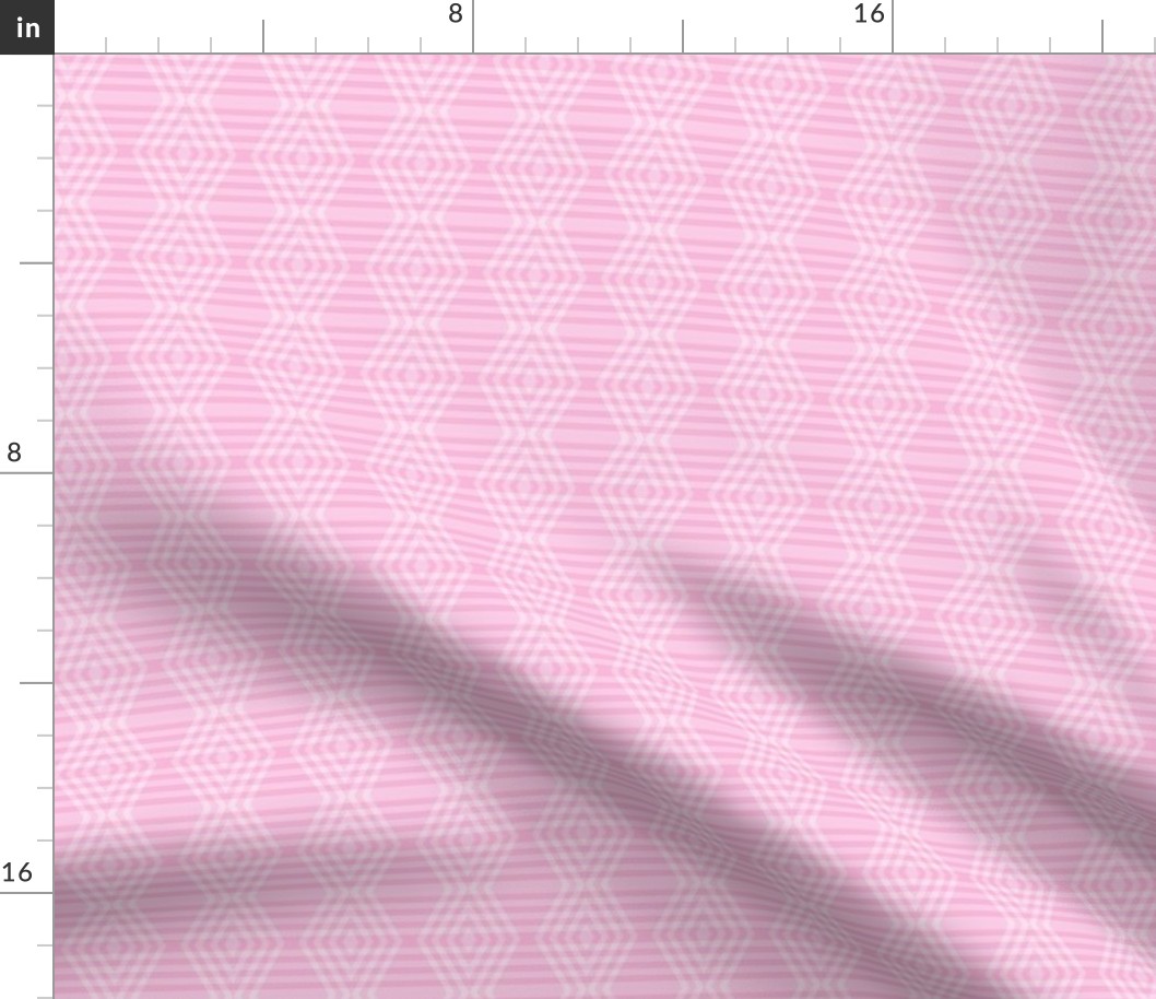 JP13 - Small - Buffalo Plaid Diamonds on Stripes in Pink Fantasy