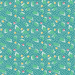 Mini terrazzo - teal 