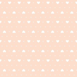 Hearts in Sweet Peach