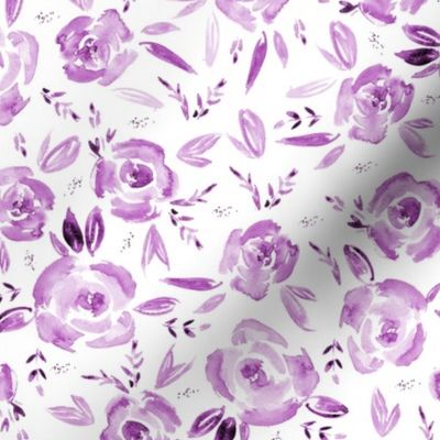 Watercolor mauve roses p259