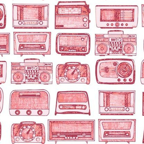 Retro Radios in Pink, Vintage Vibes, Rose Red Old Times