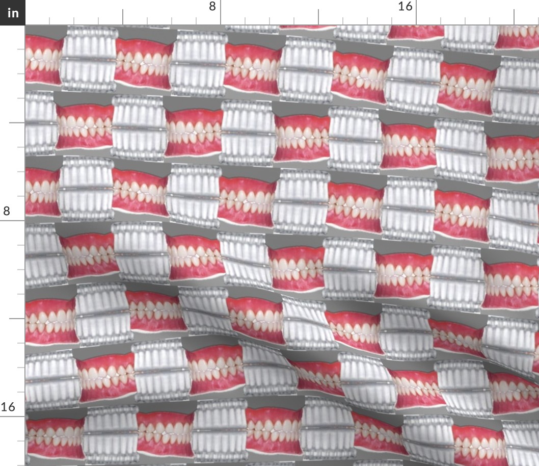 Toothbrush & Tooth Mold Checkerboard