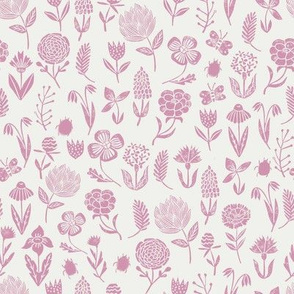 meadow floral - orchid sfx2210- baby girl floral, earth tone floral, sage florals, nursery fabric, baby fabric, kids bedding
