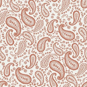 paisley fabric - sfx1436 apricot - paisley print, home decor fabric