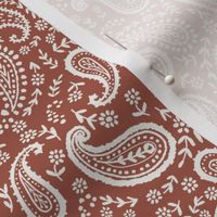 paisley fabric - sfx1441 clay - paisley print, home decor fabric