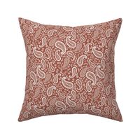 paisley fabric - sfx1441 clay - paisley print, home decor fabric