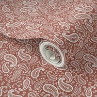 paisley fabric - sfx1441 clay - paisley print, home decor fabric