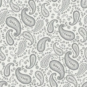 paisley fabric - sfx1501 dove - paisley print, home decor fabric