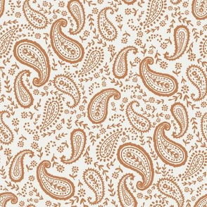 paisley fabric - sfx1346 caramel - paisley print, home decor fabric
