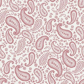 paisley fabric - sfx1610 dusty rose - paisley print, home decor fabric