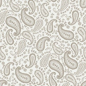 paisley fabric - sfx0906 taupe- paisley print, home decor fabric