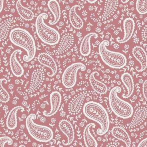 paisley fabric - sfx1610 dusty rose - paisley print, home decor fabric