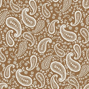 paisley fabric - sfx1044 chipmunk - paisley print, home decor fabric