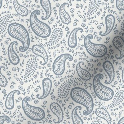 paisley fabric - sfx4013 denim - paisley print, home decor fabric