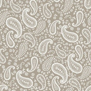 paisley fabric - sfx0906 taupe - paisley print, home decor fabric