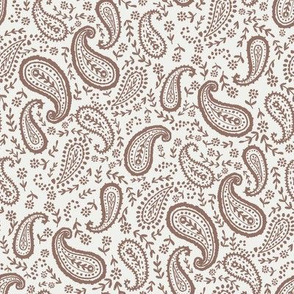 paisley fabric - sfx1321 mocha - paisley print, home decor fabric