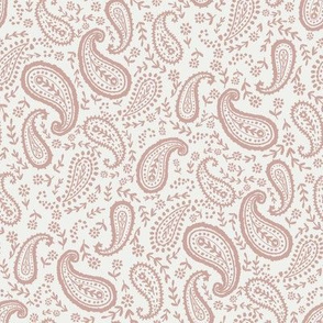 paisley fabric - sfx1512 rose - paisley print, home decor fabric