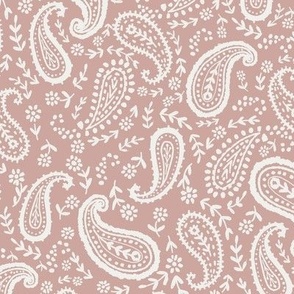 paisley fabric - sfx1512 rose - paisley print, home decor fabric