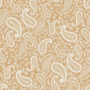 paisley fabric - sfx1225 wheat - paisley print, home decor fabric