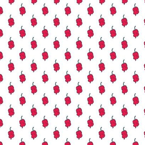 Carolina Reaper Red Polka Dot on White