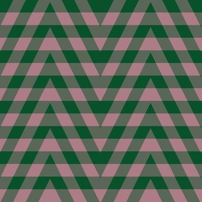 JP27 - Buffalo Plaid Diaonds on Stripes in Rustic Raspberry and Pine Green