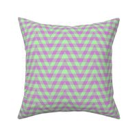 JP25 - Buffalo Plaid Zigzags on Stripes in  Lilac and Limey Mint