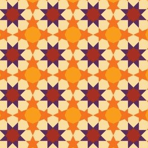 Orange Purple Geometric Pattern, Plum Red
