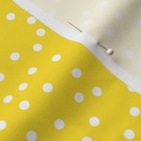 white dots on bright yellow 