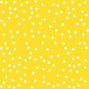 white dots on bright yellow 