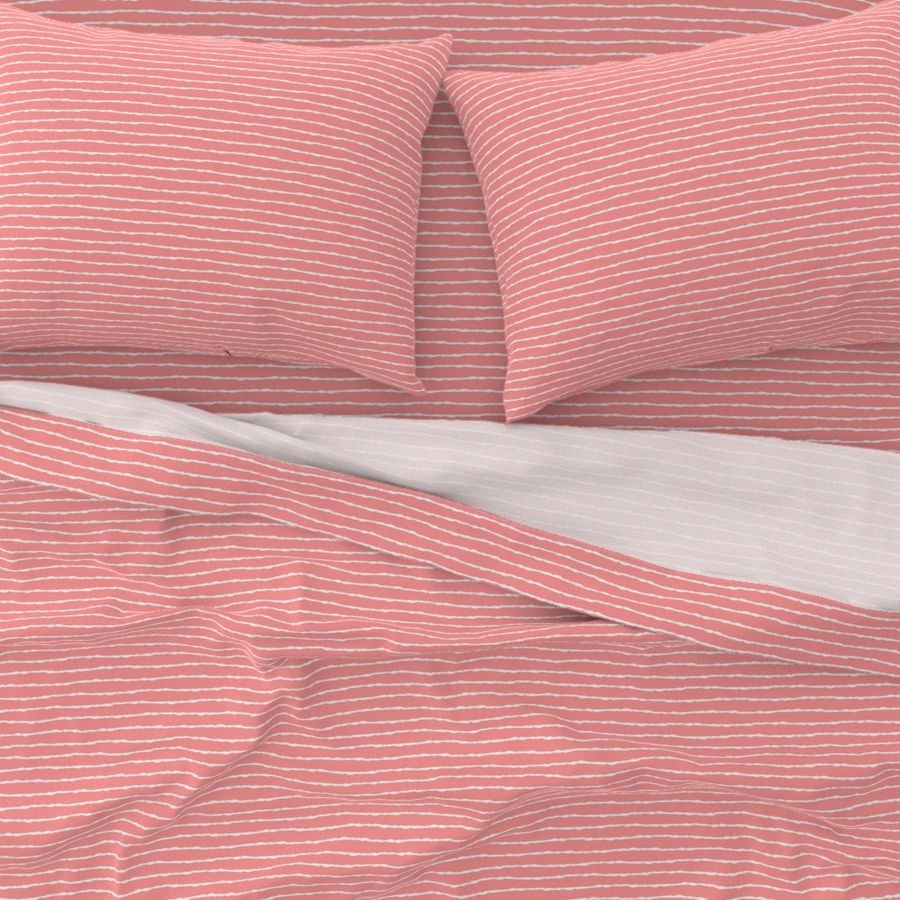 thin white stripes on pink 