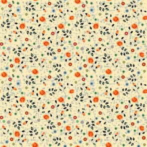 ditsy modern vintage floral dots