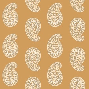 indian paisley block print fabric - oak leaf sfx1144