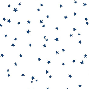 whimsical stars | navy stars on white