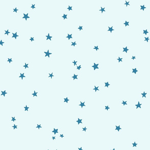 whimsical stars | blue stars on light blue