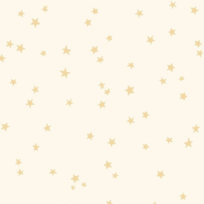 whimsical stars | light gold stars on cream