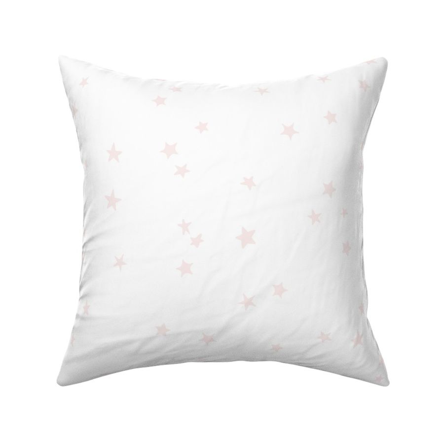 whimsical stars | light pink stars on white