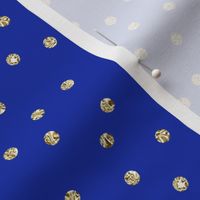 Gold Dots on Royal Blue