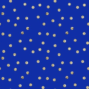 Gold Dots on Royal Blue