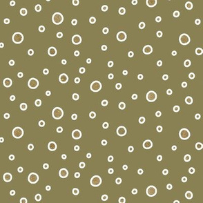 Small Ditsy Dots Gold & White