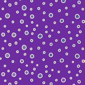 Small Ditsy Dots Purple & White