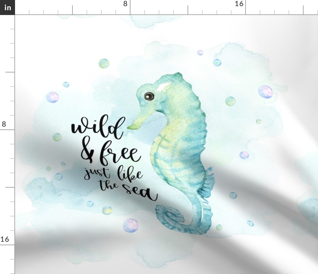 18 Inch Seahorse//Wild & Free 