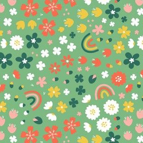 Modern Floral Ditsy green