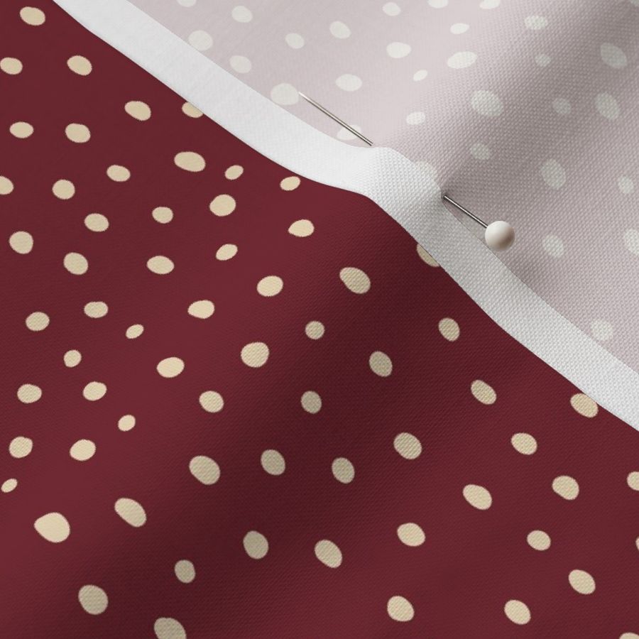 Ditsy Dots - Maroon