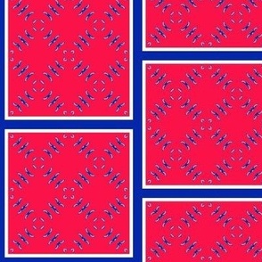 Micro Modern Quilt - Gossamer Geese in Red, White and Blue