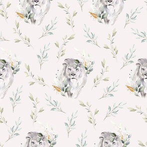 Lion Jungle Light Grey