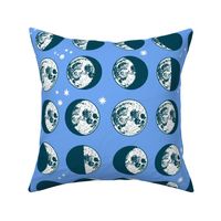 moon phases - large scale - periwinkle