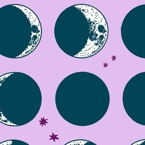 moon phases - large scale - lavender