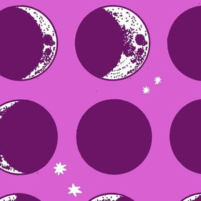 moon phases - large scale - purple